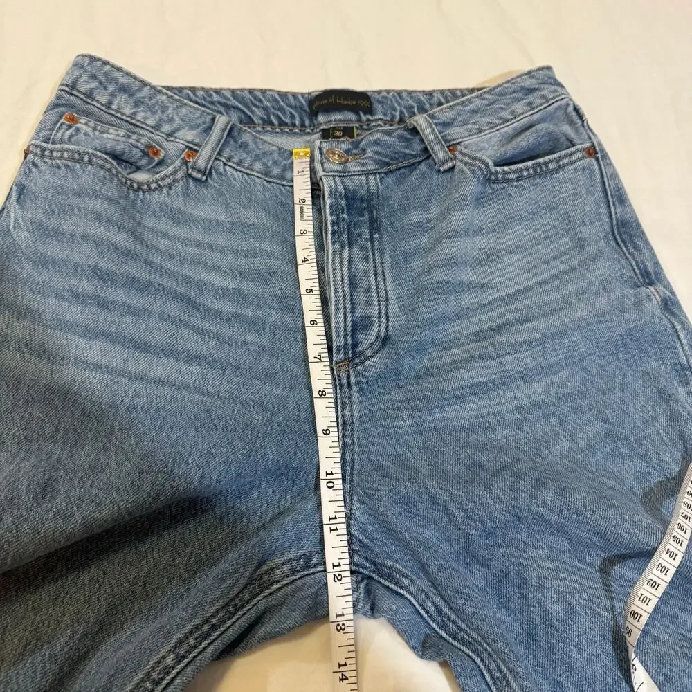 House of Harlow 1960 Button Fly Split Hem Straight Leg Jean 30